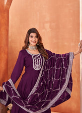 Sweet Purple Colour Gown